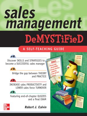 cover image of Sales Management Demystified